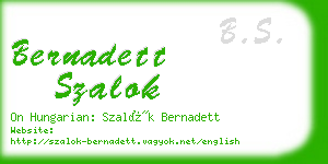 bernadett szalok business card